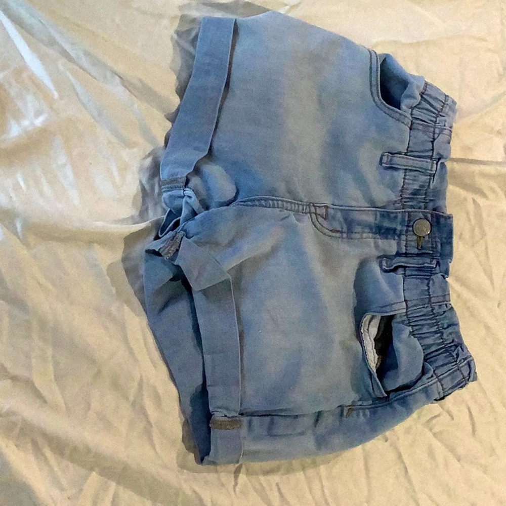 Cat and jack girls high rise paper bag denim shorts